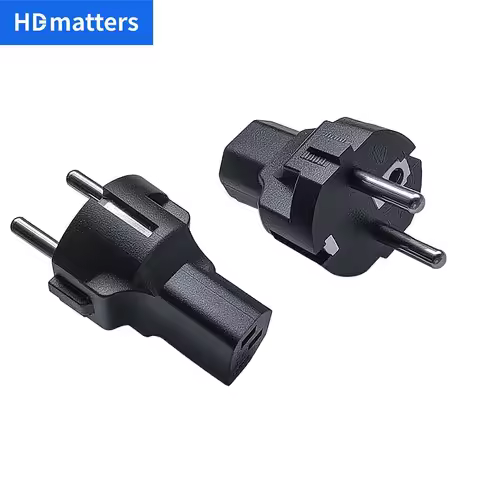 EU AC Power Cord adapter converter EU to IEC320 C13 Plug Adapter 3-Prong EU Plug to C13 Port convert