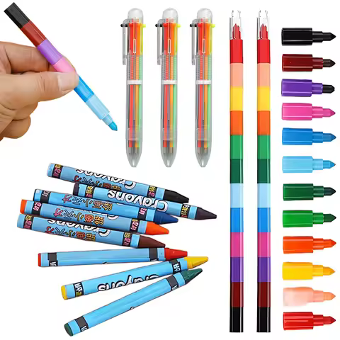 Graffiti Stationery Colorful Ballpoint Pen Painting Crayons Stackable Crayons School Artclass Access