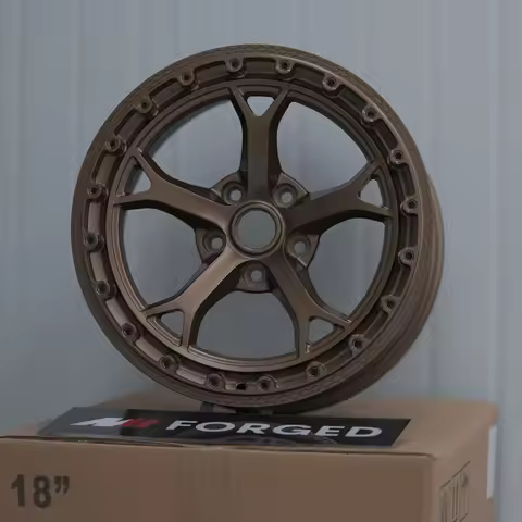 MN Forged Custom Five Spoke Nismo V1 Bronze Beadlock Wheels for Nissan GTR 350z 370z G37 Q50 5x114.3