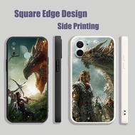 Casing For Realme C2 C3 8 8i 7i C35 C30 Pro monster hunter outlanders BOI09 Phone Case Square Edge