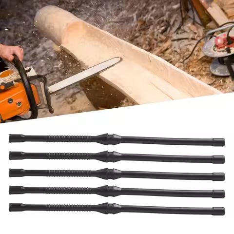 5X Black Fuel Hose Pipe For Chinese Chainsaw 4500 5200 5800 45cc 52cc 58cc MT-9999 Plastic Fuel Hose