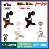 FIERO by Deka TINY 16 Corner Fan Wall Fan with Remote Control 16'' Wall /Ceiling Fan