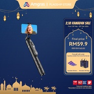 Amgras Tripod S01 Pro Selfie Stick Phone Tripod All in One Extendable Cell Tripod with Wireless Remo