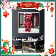 Painting CNY 2025 Bearbrick Wall Hanging - Mirrored Laminate Living Room Painting