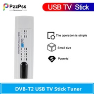 PzzPss Digital salite DVB T2 USB TV Stick Tuner With Antenna Remote HD USB TV Receiver DVB-T2DVB-TDVB-CFMDAB USB TV Stick