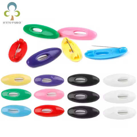 12Pcs Plastic Safety Brooch Pins For Women Muslim Hijab Pin Islamic Scarf Enamel Pin Accessories Hea