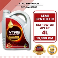 VTAG 10W30 Semi Synthetic Engine Oil 10W30 Minyak Hitam Kereta Minyak Enjin Kereta 4L Proton Perodua
