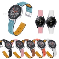 Suitable for Samsung watch7 40/44 Genuine Leather Watch Strap Huawei GT3 Pro Car Line First Layer Co