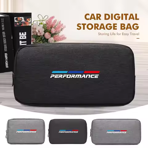 Car Digital Data Line Box Travel Organizer Trunk Storage Bag For BMW X1 X3 X4 X5 X7 G20 G38 F20 F39 