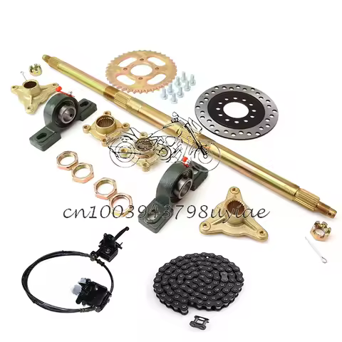 610mm M8*3 Wheel Hub Rear Axle Assy With 428# 37T Sprocket 160mm Disc Brake140L Chain Fit For DIY AT
