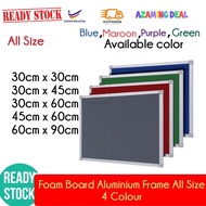 Foam Board Notice Board /Papan Notis Berkualiti / 1'x1'/1'x1.5'/1.5'x2'/1'x2'/2'x3' ( Ready Stock )#