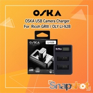 OSKA ที่ชาร์ตแบตเตอรี่กล้องRICOH GRIII series ทุกรุ่น Olympus  TG-5/TG-6 รุ่น Li-92B/Li-50B Battery 