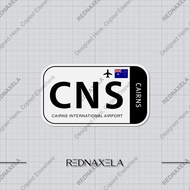 Cairns International Airport Code CNS Sign Sticker