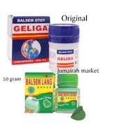 BALSEM OTOT GELIGA & BALSEM LANG CAP LANG [ 10 gram ] PANAS BERGANDA/Aromanya Terapi | Original 