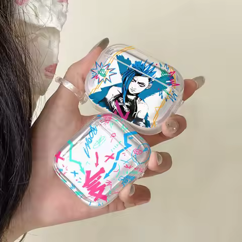 Hot Game J-JINX Graffiti Translucent Silicone Case for Airpods 4 3 Pro 2 1 Wireless Earphone Headpho