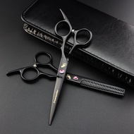 6.0 Professional Black Hair Scissor Cutting Thinning Hairdressing Barber Scissor Salon Haircut Styli