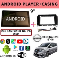 NISSAN Serena C26 9" Inch Android 10 Car Android GPS Wifi Bluetooth Car Andriod Player With Casing