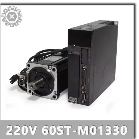 AC Servo Motor 220V 400W 60ST-M01330 H2N-15A Driver 1.27N.M 3000RPM Permanent magnet Single-Phase ac