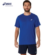ASICS Men SILVER Short Sleeve Tee in ASICS Blue