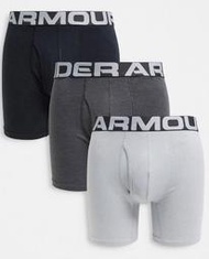 Under Armour運動內褲UA  Charged Cotton六吋黑色,深灰,淺灰三件一組      原裝進口正品