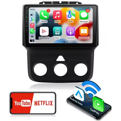 IYING 9" Touch Screen Car Stereo for Dodge Ram 1500 2500 3500 2013‑2018 Manual AC, 2G+32G Wireless A