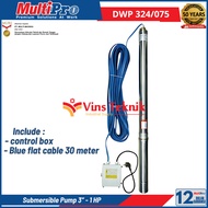 Water Pump Submersible Satellite Pump 3" 1HP MULTIPRO DWP 324/075 DWP324