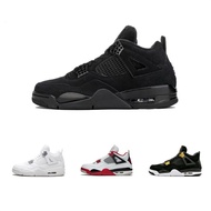 air Jor and 4 Retro 4 aj4  4th Generation Black Cat Same Style Men Women Sports Casual Shoes Couple 