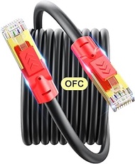 SNANSHI Cat 8 Ethernet Cable 50ft - 40Gbps 2000MHz High Speed Shielded LAN Cable for Gaming, PS5, Xb