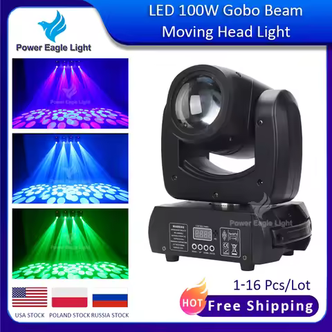No Tax 4Pcs 100W LED Moving Head Beam Spot Stage Effect Lighting For DJ Disco Wedding Nightclube Par