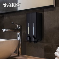 霧黑250ml雙孔 手壓式給皂機 幸福手感浴室廚房公司倉庫飯店工業風#47073