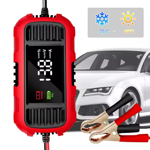 12V 2A Car Battery Charger Digital Display Motorcycle Battery Charger Fully Automatic Battery Charge