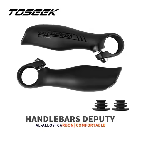 TOSEEK Carbon Fiber Handlebar Bar End MTB Bike Small Auxiliary Handlebar MTB Bicycle Bar End Parts B