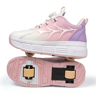 รองเท้าผ้าใบมีล้อ Heelys แฟชั่นใหม่ ล้อคู่ สำหรับสาว, รองเท้าผ้าใบมีล้อซ่อนไว้ สำหรับเด็กชาย ล้อ 2 ล