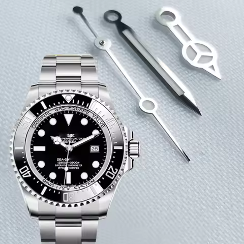 Blue luninous watch Hands Set for SEA116660 126660 126600 Cal.3135 3235 Watch Movement