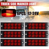 6pcs 12-24V 10LED Side Marker Light Tail Lamp Position Light For Truck Trailer Van 
