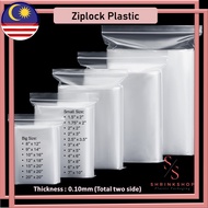 100pcs Plastic resealable Zipper / Resealable plastic bag [7X10",8X12",9x14",10x16",12x18"] PE Plast