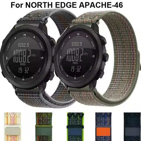 22mm Embroidery Nylon Loop For NORTH EDGE APACHE-46 Smartwatch Sport Band For NORTH EDGE APACHE-46 B