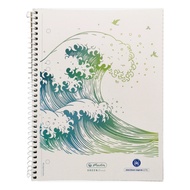 Herlitz A5 GREENline Spiral-Binding 80g, 70 sheet squared motif Wave 50033492 (2862500334928)