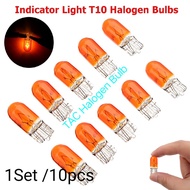 10Pcs /SET T10 12V 5W AMBER HALOGEN BULB