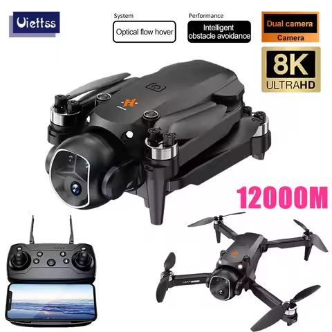 New H21/H20 Drone 8K HD Professional 90° ESC Camera Brushless Motor Optical Flow Hovers Quadcopter D