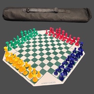Unique 4-player chess set, 3-player chess set of Three Kingdoms chess with carrying bag