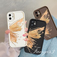 Compatible For Infinix ITEL S23 Hot 40 Pro 40i 30i Play Smart 7 8 Note 30 VIP 12 Turbo G96 Tecno Spark 10C Camon 20 4G Golden Half Butterfly INS New Angel Eyes Phone Case TPU Cover