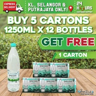BUNDLE OF 5 CARTONS : SPRITZER MINERAL WATER 1250ML x 12 BOTTLES