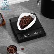 Mini Coffee Scale W/ Timer Rechargeable 2kg/0.1g Accurate Electronic Scale (S10) [dailylucky.my]