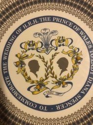 英國 Royal Tuscan查爾斯與戴安娜1981年婚禮26cm紀念大盤