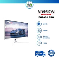 NVISION EG24S1 PRO 180HZ FRAMELESS WHITE MONITOR