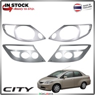 4in1 Honda City SEL 2002-2005 ABS Plastic Rear Front Head Tail Lamp Garnish Moulding Cover Trim Car 