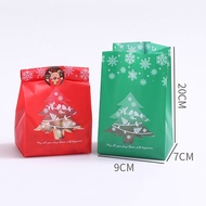 ┇✉DAPHNE 50pcs Home Christmas Gift Bag Kids Favors Cookies Bags Candy Package Craft Xmas Decorations