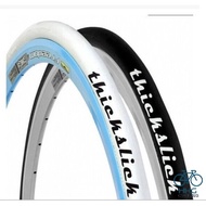 HKG Thickslick Tire 700 x 28c White / Black For Fixie Road bike