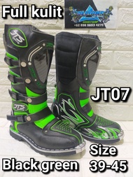 'PROMO' Sepatu Cross Kulit Asli Sepatu Trail JTS Racing Sepatu Gunung Mx boots Sepatu Trabas Sepatu 